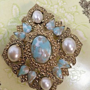 Sarah Coventry Signed Vintage Brooch Pin Pendant